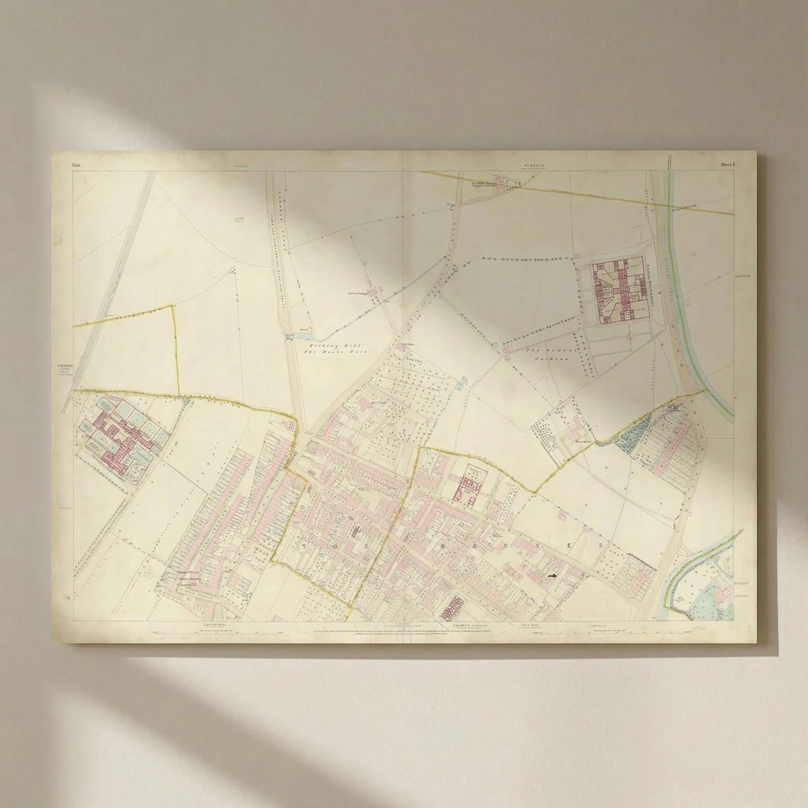 City of York #5 Groves Bootham Park Hospital St. John's Heworth. OS 1852 map: Title: City of York #5 Groves Bootham Park Hospital St. John's Heworth. OS 1852 map Description: City of York - Sheet 5 - [The Groves - York Hospital - North of Lord Mayor's Walk - Bootham Park Hospit