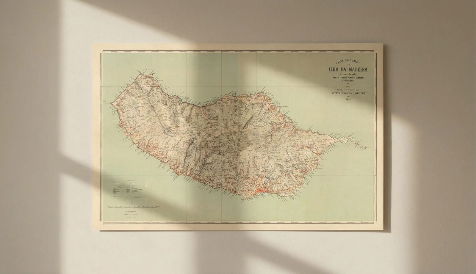 Carta Corográfica da Ilha da Madeira. Instituto Geográfico e Cadastral 1934 map: Title: Carta Corográfica da Ilha da Madeira. Instituto Geográfico e Cadastral 1934 map Description: Carta Corográfica da Ilha da Madeira - Levantada pela Direcção Geral dos Tr