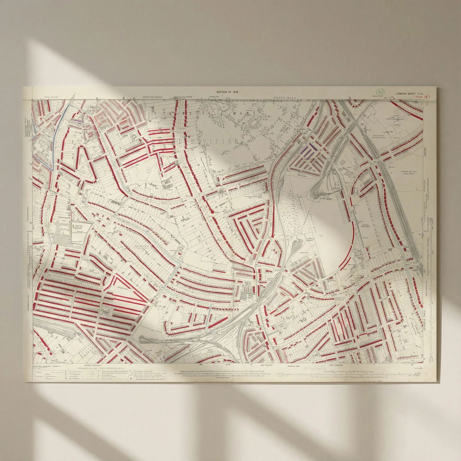 LSE POVERTY OS PROOF MAP Tulse Hill - Streatham Hill - West Dulwich 1928: Title: LSE POVERTY OS PROOF MAP Tulse Hill - Streatham Hill - West Dulwich 1928 Description: [Ordnance Survey] Edition of 1916 - London Sheet IX. 14. Tulse Hill - Brockwell Park - Streatham Hill - Wes