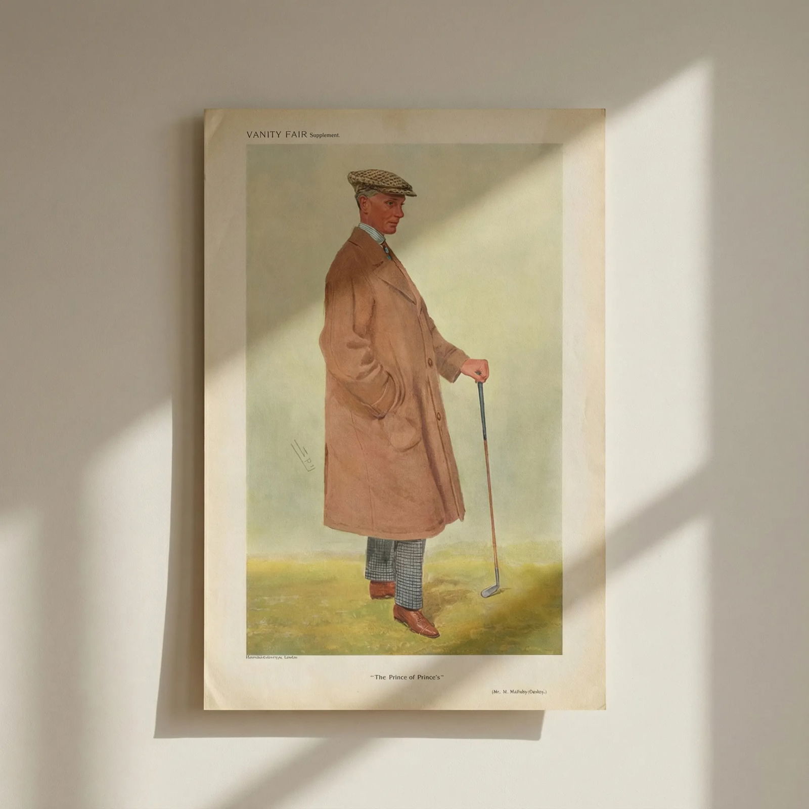 VANITY FAIR SPY CARTOON Harry Mallaby-Deeley 'The Prince of Prince's' Golf 1909: Title: VANITY FAIR SPY CARTOON Harry Mallaby-Deeley 'The Prince of Prince's' Golf 1909 Description: The Prince of Prince's [Mr Harry Deeley Mallaby-Deeley]. MALLABY-DEELEY H.s' Holding putter. Educate