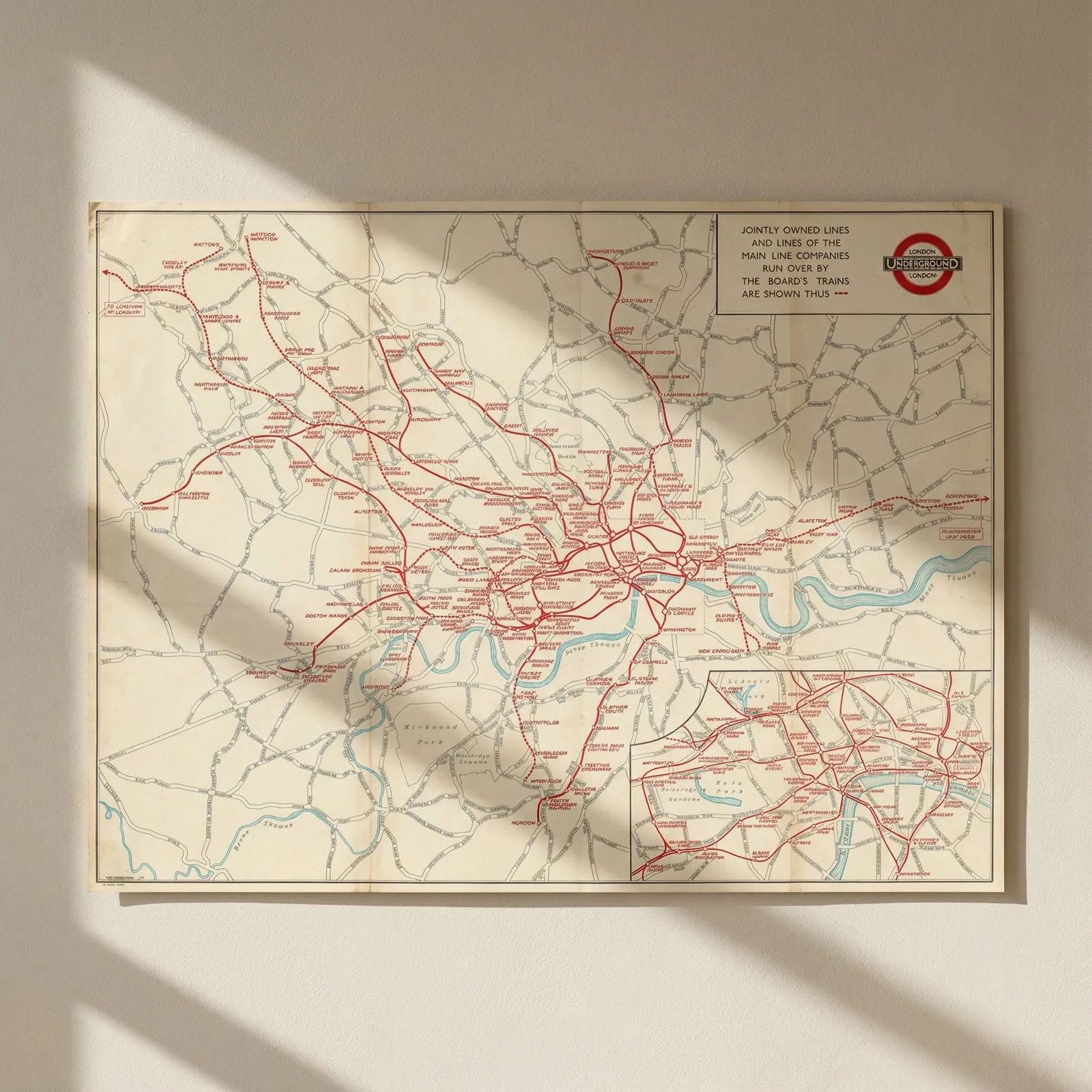 London Transport Underground Map. Print code 36-4496-6,500. L.P.T.B. 1936: Title: London Transport Underground Map. Print code 36-4496-6,500. L.P.T.B. 1936 Description: London Transport Underground [Map - Print code 36-4496-6,500]. Geographia Ltd. Published by the London Pas