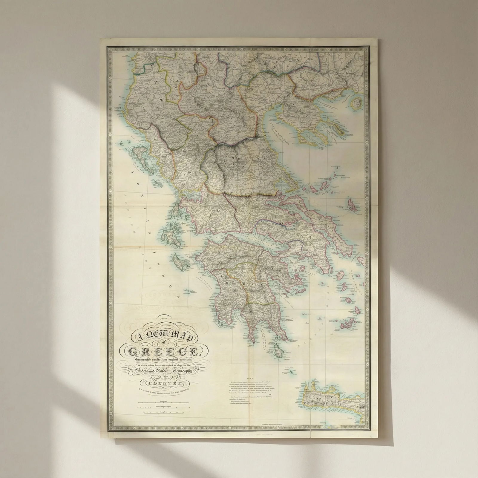 A New Map of Greece, constructed chiefly from original materials… Wyld 1843: Title: A New Map of Greece, constructed chiefly from original materials… Wyld 1843 Description: A New Map of Greece, constructed chiefly from original materials in which it has been attempted to