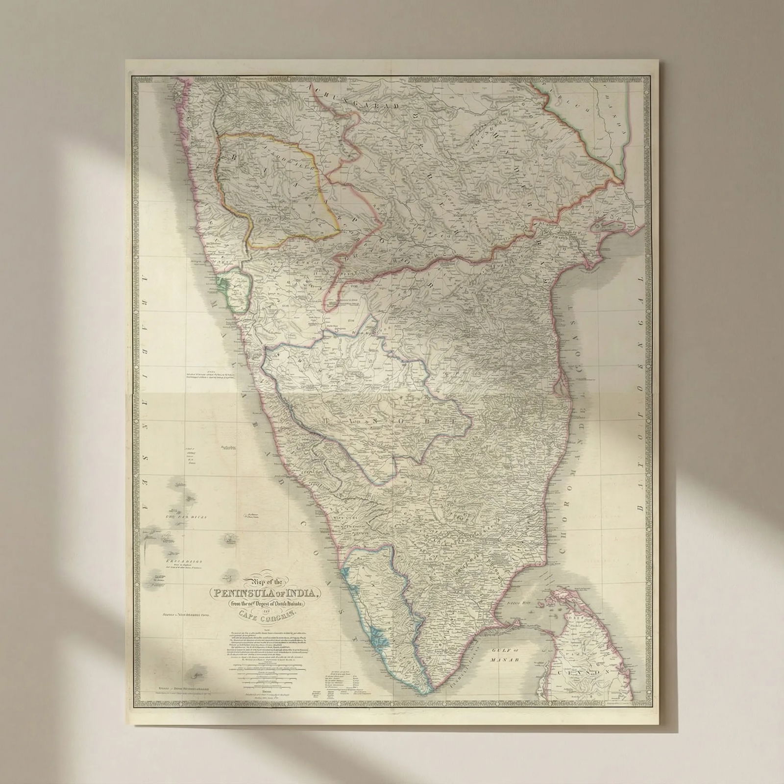 Map of the Peninsula of India from the 19th degree… Wyld. 2 sheets 1842: Title: Map of the Peninsula of India from the 19th degree… Wyld. 2 sheets 1842 Description: Map of the Peninsula of India, from the 19th Degree of North Latitude to Cape Comorin' by Wyld, James.