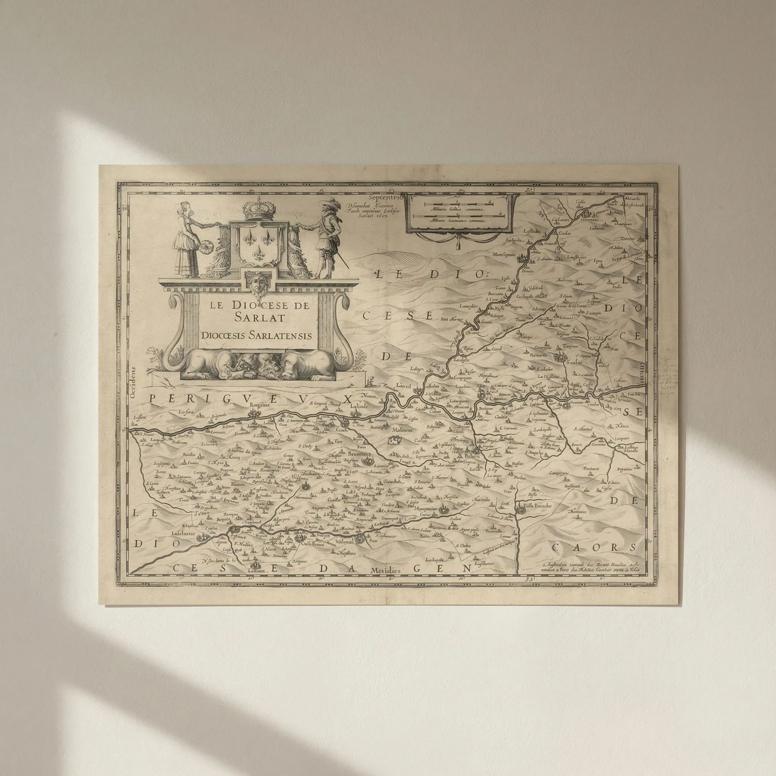 Le Diocese de Sarlat. Diocoesis Sarlatensis. Southern Dordogne. Hondius 1625 map: Title: Le Diocese de Sarlat. Diocoesis Sarlatensis. Southern Dordogne. Hondius 1625 map Description: Le Diocese de Sarlat. Diocoesis Sarlatensis [The Diocese of Sarlat]. The Diocese of Sarlat, now rou