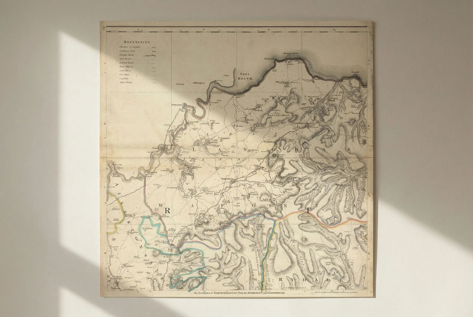 North York Moors & Teeside. Middlesbrough & Northallerton. T. Jefferys 1772 map: Title: North York Moors & Teeside. Middlesbrough & Northallerton. T. Jefferys 1772 map Description: The Environs of North Allerton, Yarm, Stokesley and G[u]isborough. A beautiful and highly detailed t
