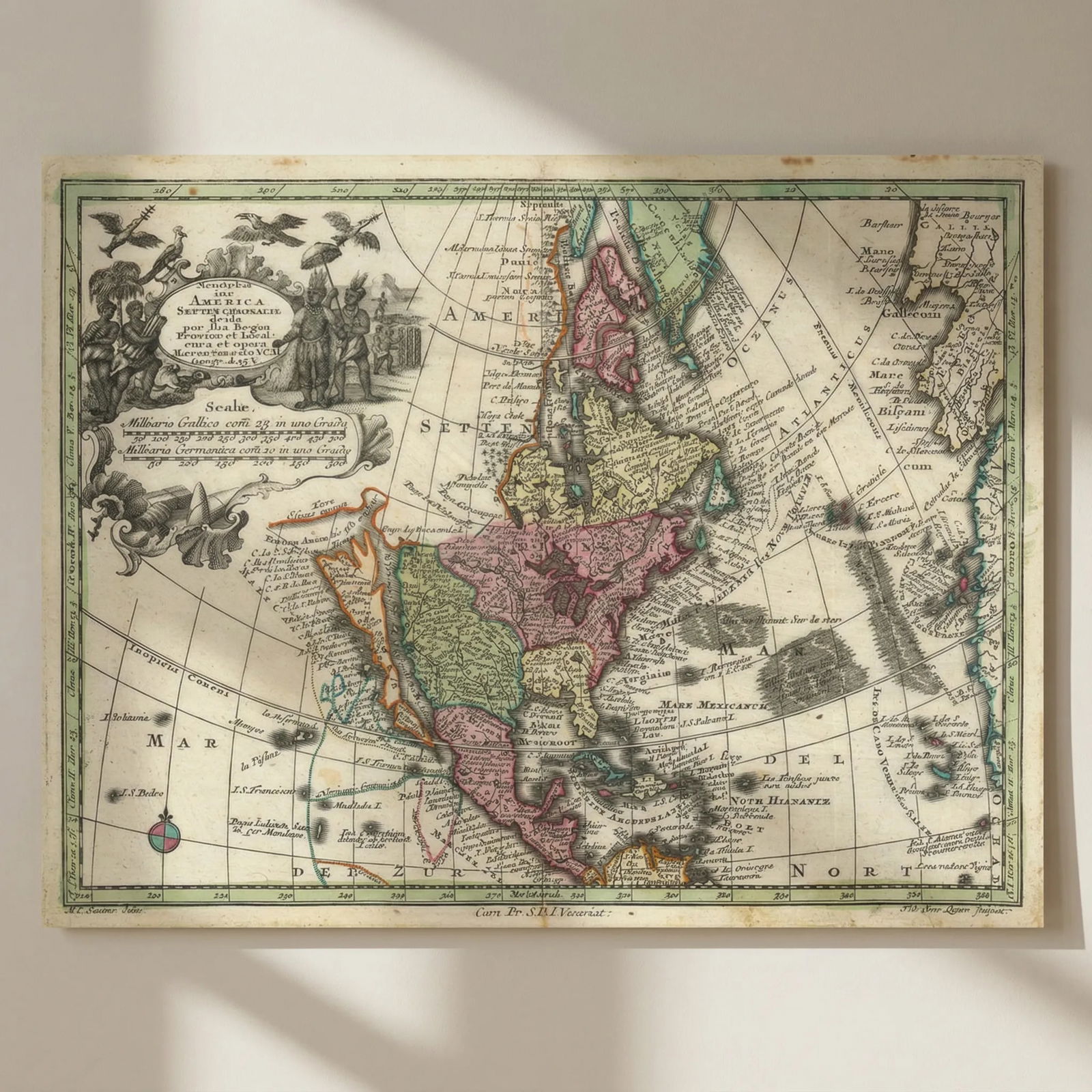 Novus Orbis Sive America Septentrionalis… North America by Seutter c1744 map: Title: Novus Orbis Sive America Septentrionalis… North America by Seutter c1744 map Description: Novus Orbis Sive America Septentrionalis divisa per sua regna, provinc[ias] et insul: cura et ope