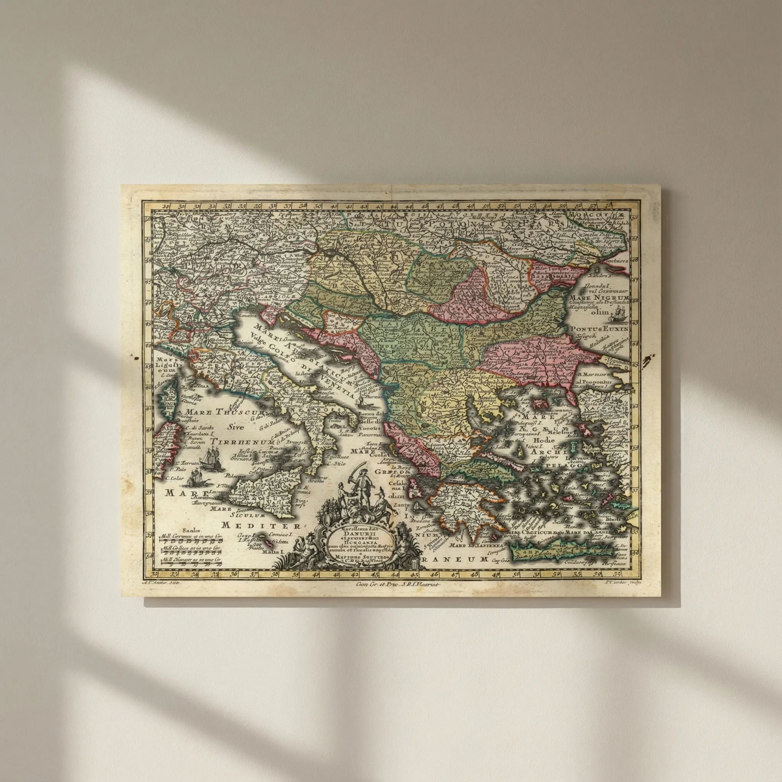 Novissima Tab. Danubii & praesertim Hungaria. Balkans Hungary. Seutter c1744 map: Title: Novissima Tab. Danubii & praesertim Hungaria. Balkans Hungary. Seutter c1744 map Description: Novissima Tab[ula] Danubii et praesertim Hungaria cum aliis adiacentib. Regnis... excusa et venalis