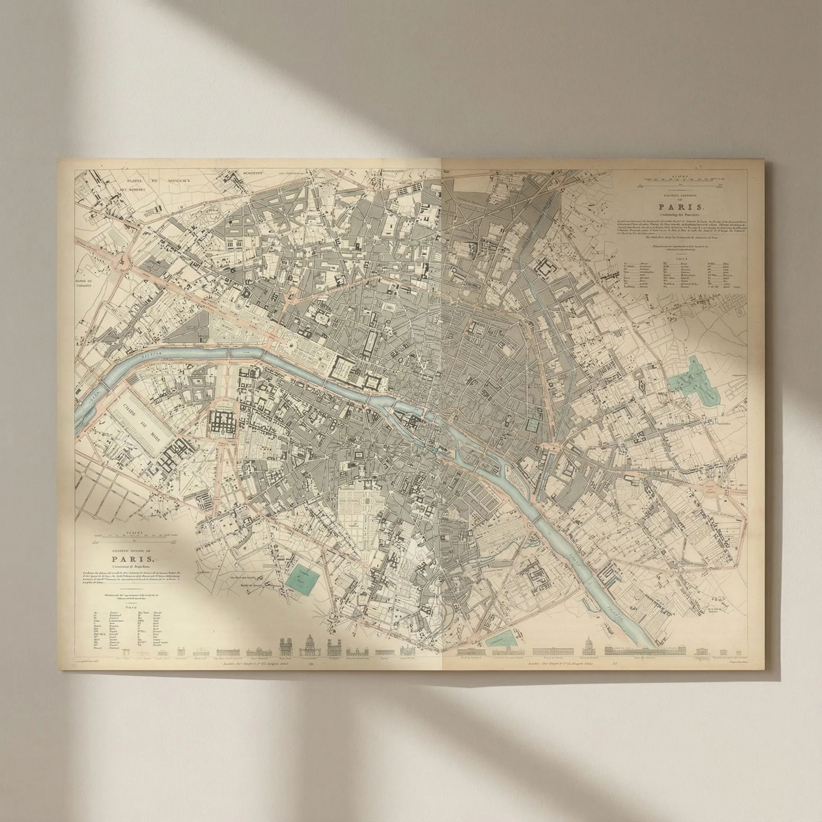 PARIS. Antique town city map plan. LARGE 55 x 40cm. SDUK 1847 old: Title: PARIS. Antique town city map plan. LARGE 55 x 40cm. SDUK 1847 old Description: PARIS' by S.D.U.K. - Society for the Diffusion of Useful Knowledge. Published 1847. Antique steel engraved map wit