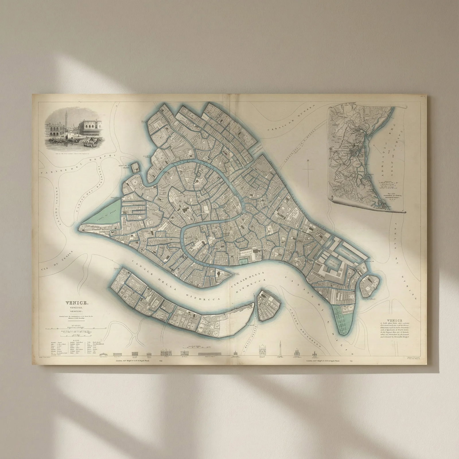 VENICE VENEZIA VENEDIG antique town city map plan. Environs. LARGE. SDUK 1847: Title: VENICE VENEZIA VENEDIG antique town city map plan. Environs. LARGE. SDUK 1847 Description: VENICE. VENEZIA VENEDIG; Inset: Environs of Venice' by S.D.U.K. - Society for the Diffusion of Useful