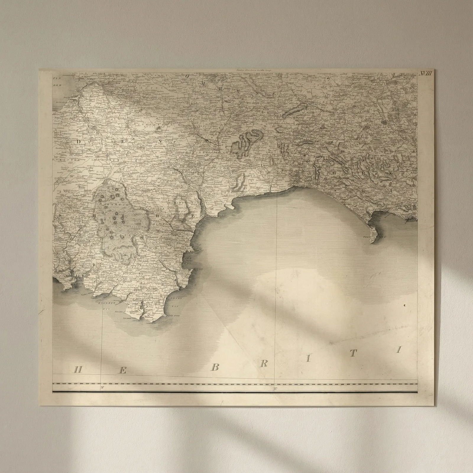 #18 Lyme Bay, Dorset & Devon south coast. Dartmoor Somerset. Stockdale 1809 map: Title: #18 Lyme Bay, Dorset & Devon south coast. Dartmoor Somerset. Stockdale 1809 map Description: [Sheet XVIII – Lyme Bay, Dorset and Devon south coast ]. Sheet XVIII – Lyme Bay, Dorset