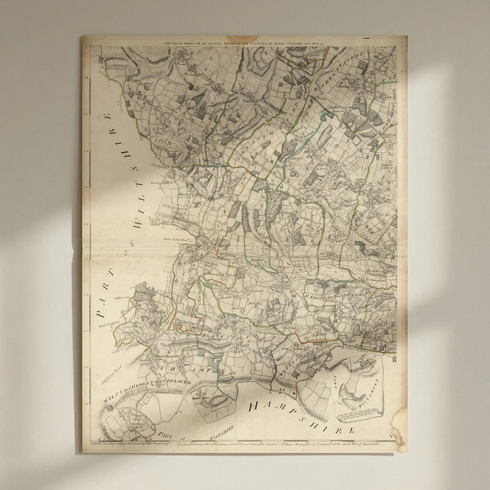 West Berkshire. Hungerford, Lambourn, Kintbury & Great Shefford. Rocque 1761 map: Title: West Berkshire. Hungerford, Lambourn, Kintbury & Great Shefford. Rocque 1761 map Description: [Sheet 5 from John Rocque's A Topographical Survey of the County of Berks]. A single map sheet from