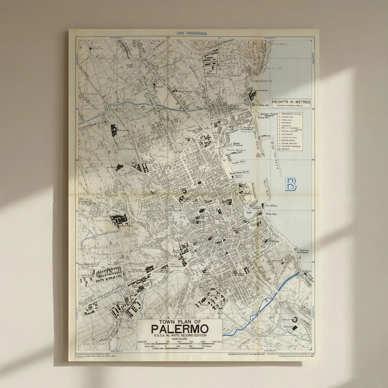 Town Plan of Palermo—GSGS Secret WW2 British military occupation map. June 1943: Title: Town Plan of Palermo—GSGS Secret WW2 British military occupation map. June 1943 Description: Town Plan of Palermo—G.S.,G.S. No. 4379, Second Edition'. An official British military t