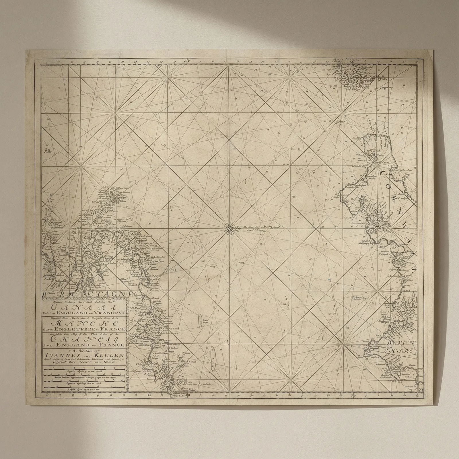 Nieuwe zeekaart vant derde gedeelte… Canaal. English Channel. Keulen c1710 map: Title: Nieuwe zeekaart vant derde gedeelte… Canaal. English Channel. Keulen c1710 map Description: Nieuwe zeekaart vant derde gedeelte vant Canaal tusschen Engeland en Vrankryk / Nouvelle carte