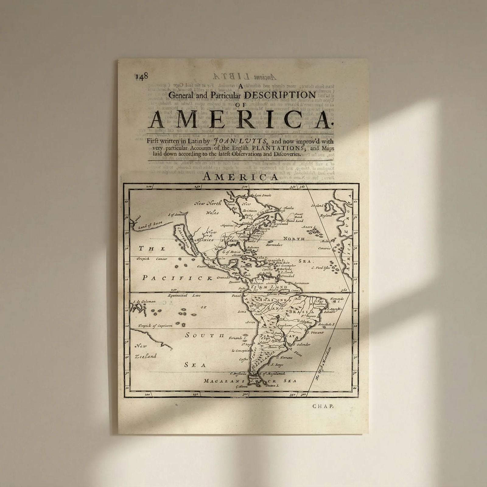 America by Herman Moll. North & South America. Insular California 1701 old map: Title: America by Herman Moll. North & South America. Insular California 1701 old map Description: America'. A fascinating map, including incomplete and wildly inaccurate representations of the coastl