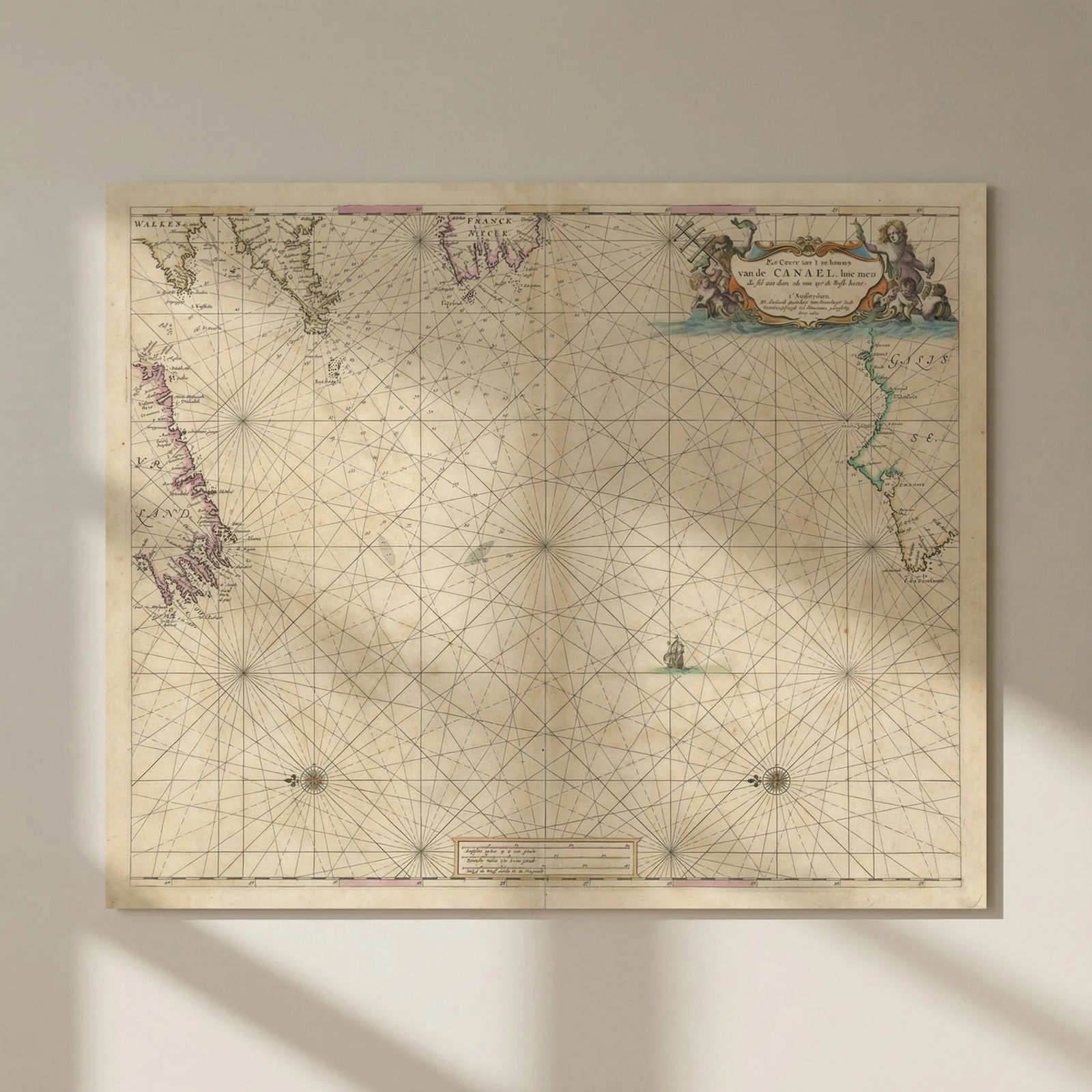 Pas caert van ’t in komen van de Canael… English Channel by H. Doncker 1661 map: Title: Pas caert van ’t in komen van de Canael… English Channel by H. Doncker 1661 map Description: Pas caert van ’t in komen van de Canael, hoe men die zal aan doen als men uit de w