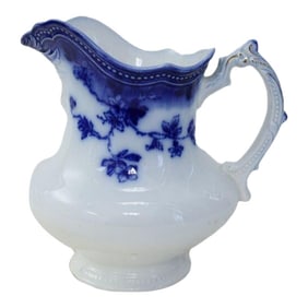 Large Antique Flow Blue St. Louis Jug