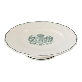 1880s English Cake Plate w/ Crest