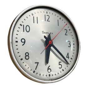 Mid Century Simplex Round Electric Wall Clock