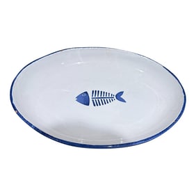Vintage Modern Fish Pottery Platter Made in Italy