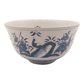 Royal Delft Large Blue & White C-44 Ceramic Punch Bowl