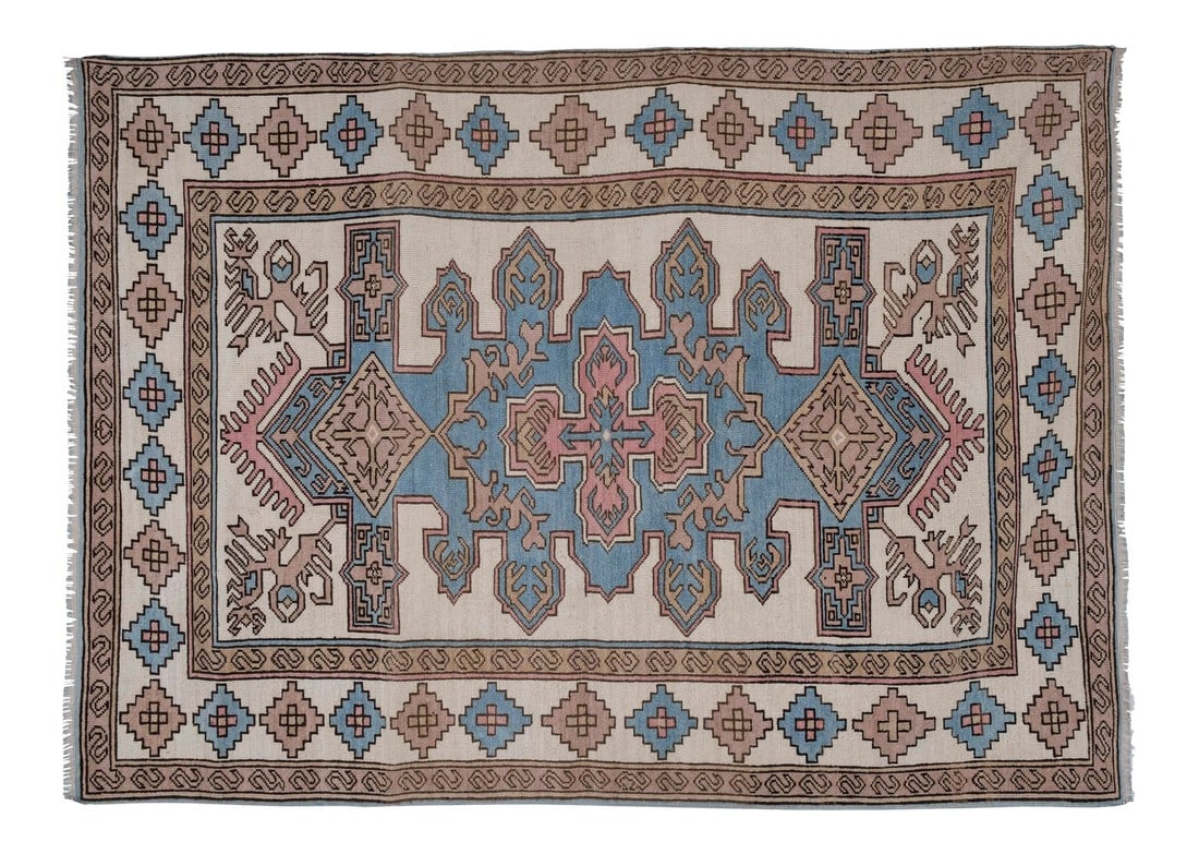 Vintage Soft Color Turkish Oushak Rug 5'9" X 8' (1 of 12)