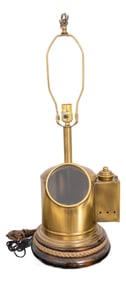 Vintage Marine Nautical Brass Binnacle Compass Table Lamp