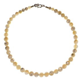 Ajd 20 Inch Elegant Graduated Mother of Pearl Necklace Great Gift