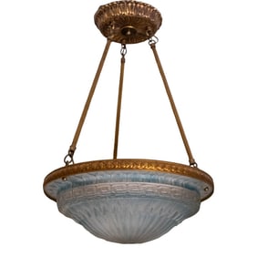 Vintage French Art Deco Small Ceiling Fixture Chandelier