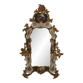 Venetian Paint Decorated Ornate Frame Mirror