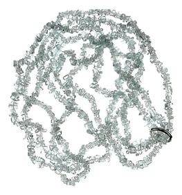 Ajd Three 33 Inch Infinity Aqua Color Beaded Necklaces