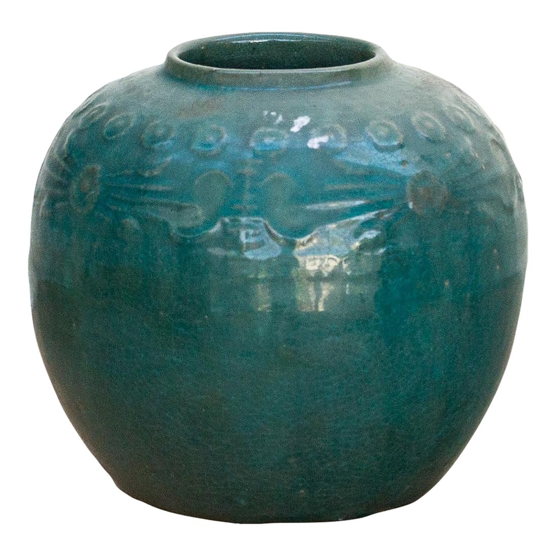 Aquamarine Glazed Asian Vase (1 of 8)