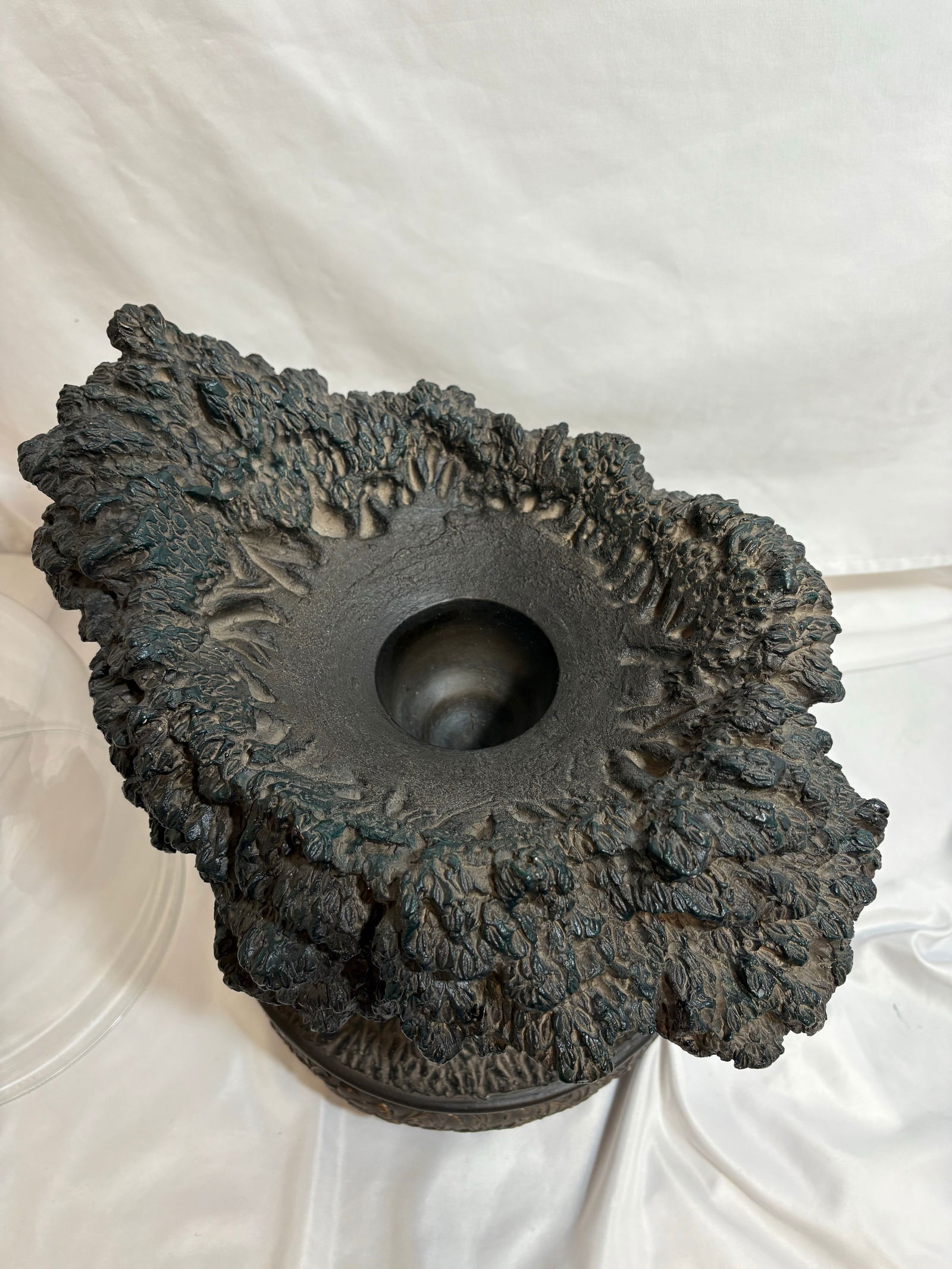 Monumental Composite Bonsai Tree Planter With Large Heavy Glass Cup - 3