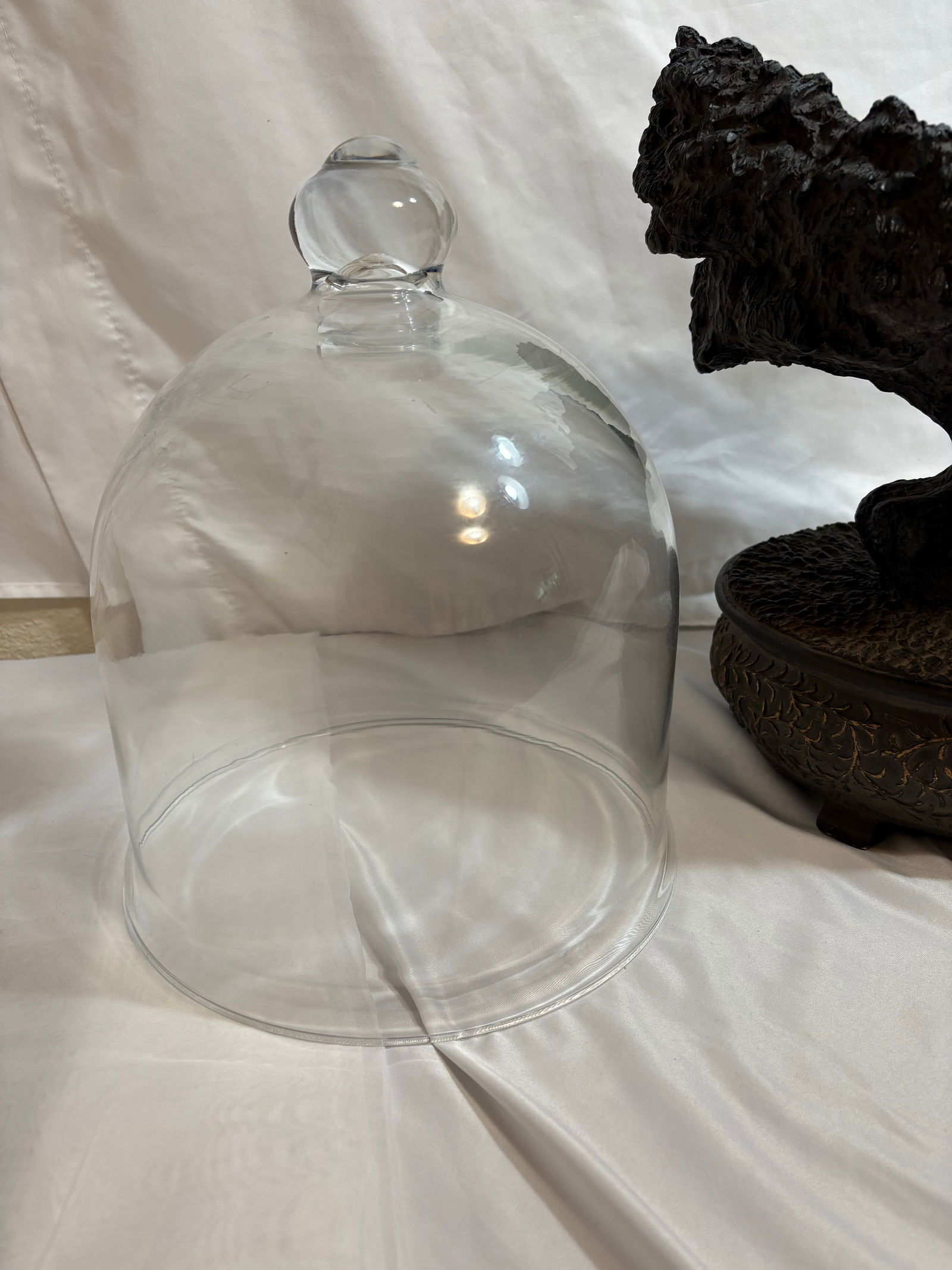 Monumental Composite Bonsai Tree Planter With Large Heavy Glass Cup - 4