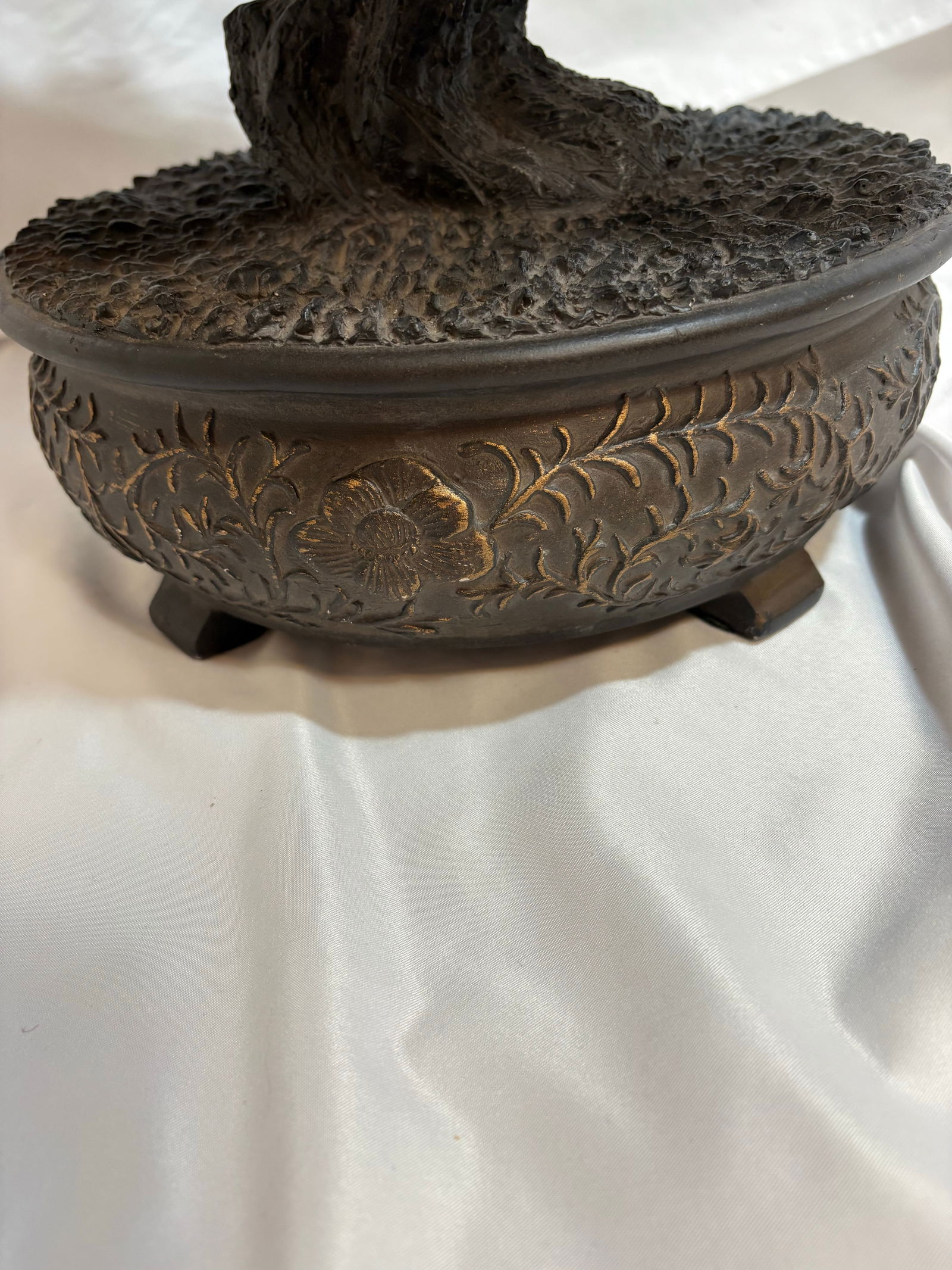 Monumental Composite Bonsai Tree Planter With Large Heavy Glass Cup - 5