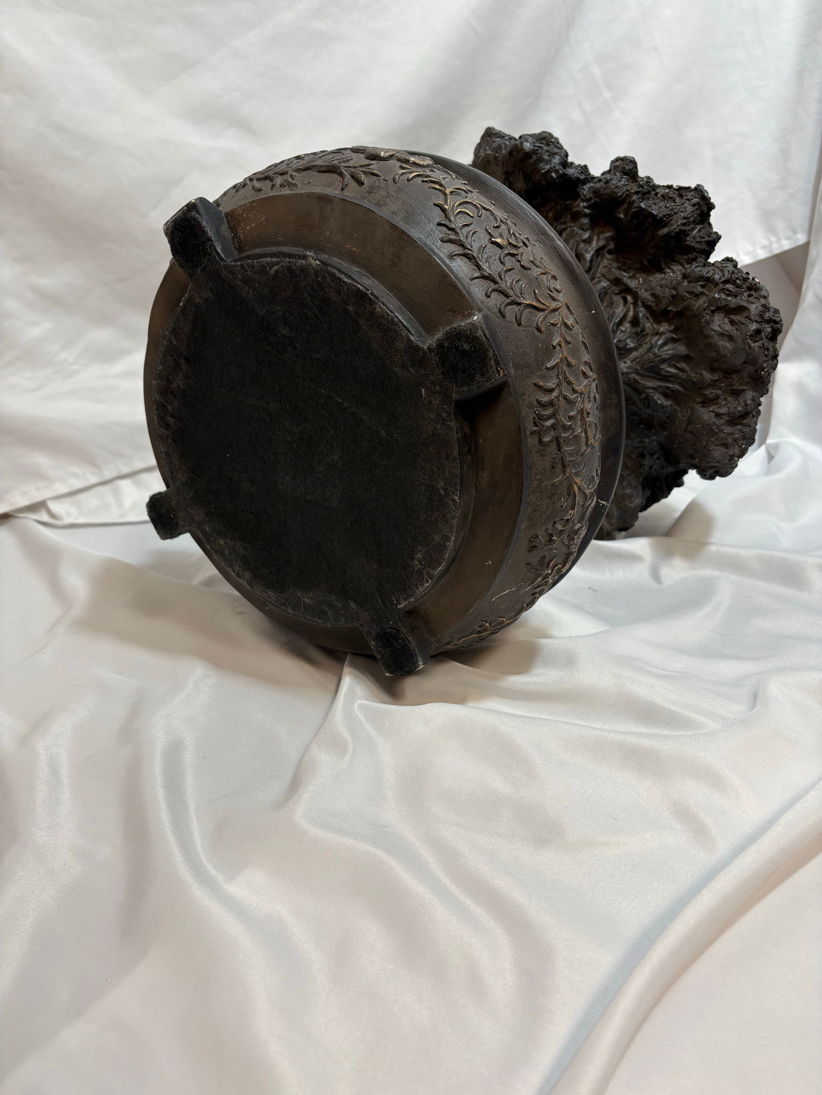 Monumental Composite Bonsai Tree Planter With Large Heavy Glass Cup - 6