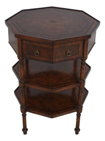 Maitland Smith Burl Wood 3 Tier Occasional Table
