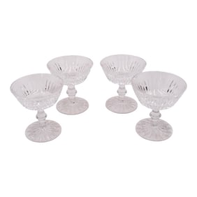 Set of 4 Waterford Eileen Crystal Champagne Sherbet Glasses