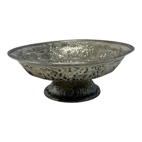 Antique Derby Silver Plate Company Footed Bowl Cherubs and Farming Design #762