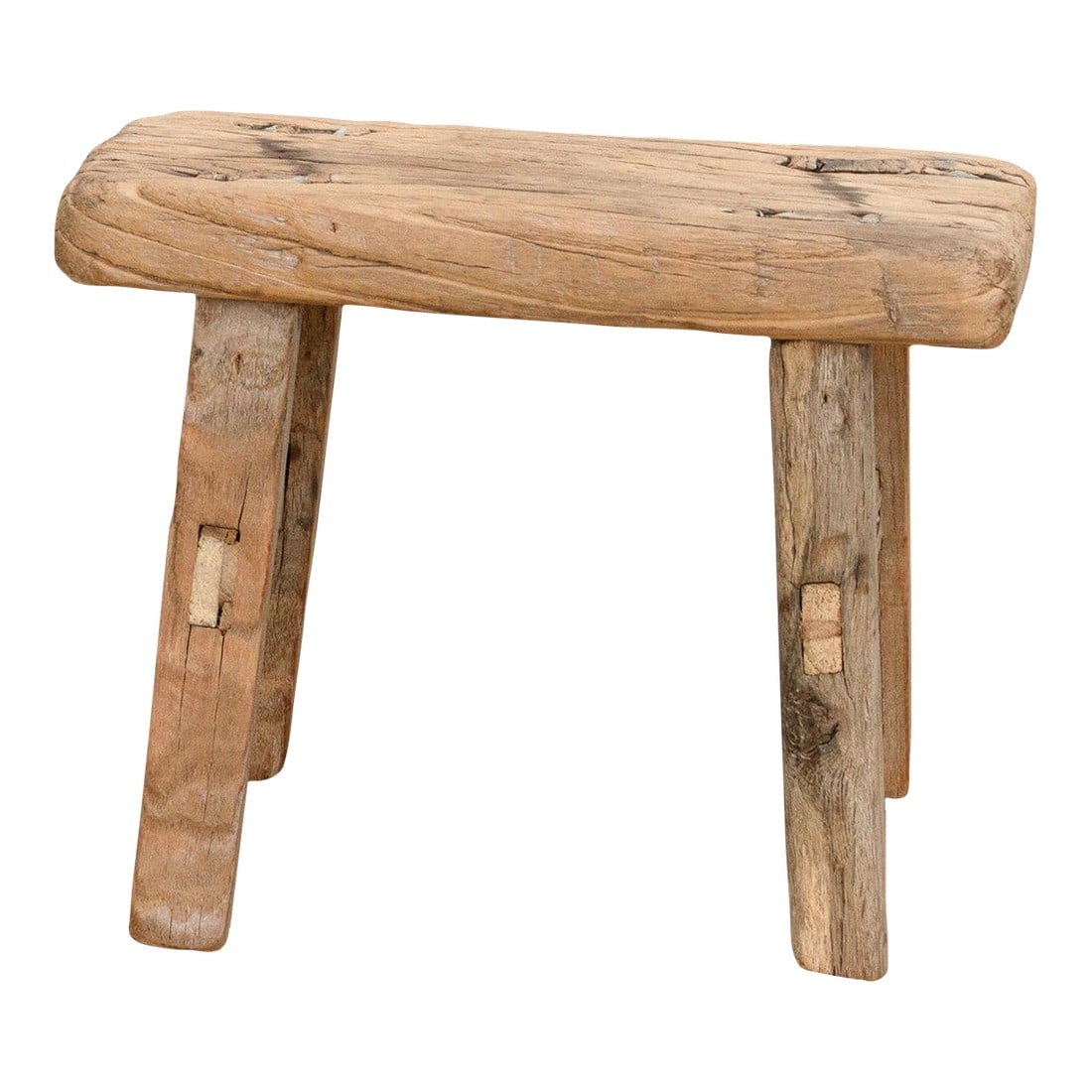 Vintage Small Country Milking Stool: Embrace the humble beauty and enduring character of rural craftsmanship with this delightful farmhouse-style milking stool. This small, primitive stool embodies a timeless aesthetic that brings authen