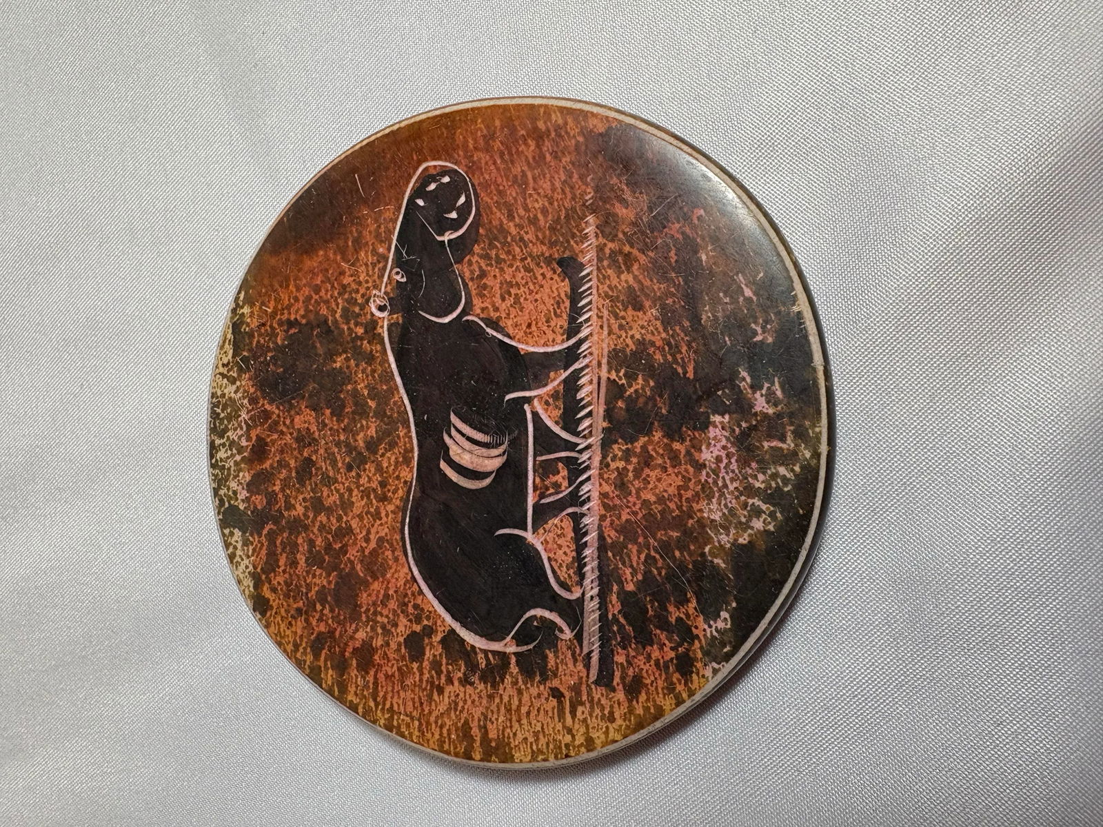 African Clay Sculpted Heavy Coaster Set Illustrating Various African Animal. - 9