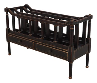 Stunning Regency 2 Drawer Painted Finish Canterbury Magazine Rack