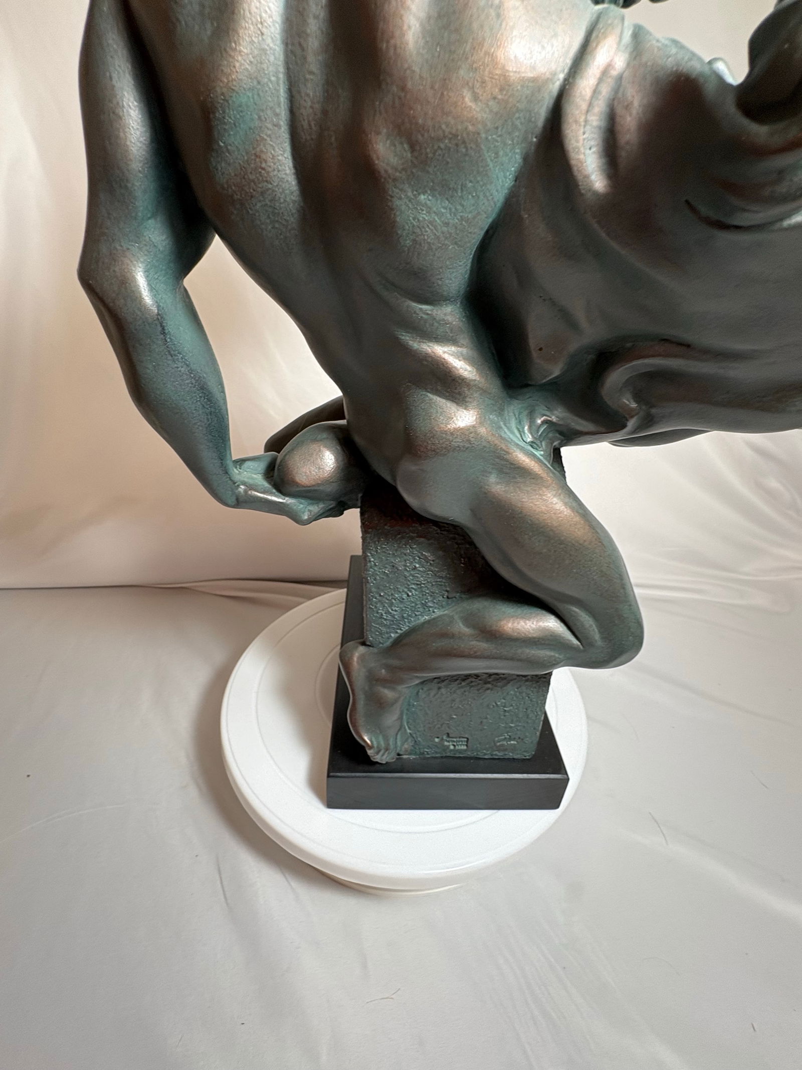 Heavy Vintage Plaster "The Lovers" Sculpture by Unknown Artist - 2