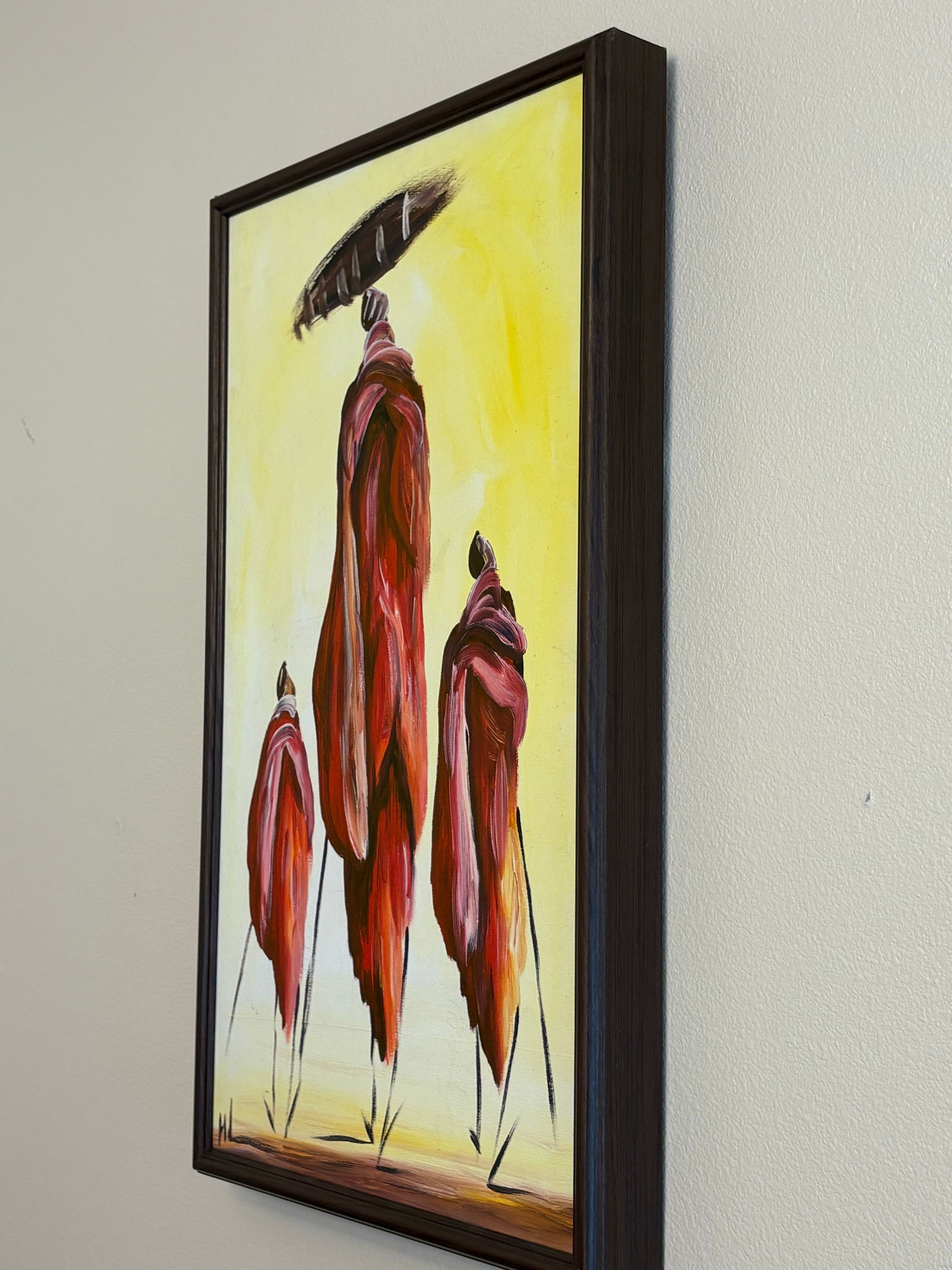 Original Canvas Painting of Maasai Ladies Stepping Out in Style - 2