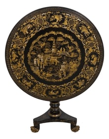 Baker Historic Charleston Chinoiserie Tilt Top Table