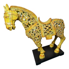 Vintage 23" Saffron Tang War Horse
