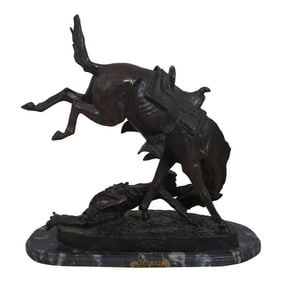 Frederic Remington Wicked Boy Bronze Cowboy Sculpture