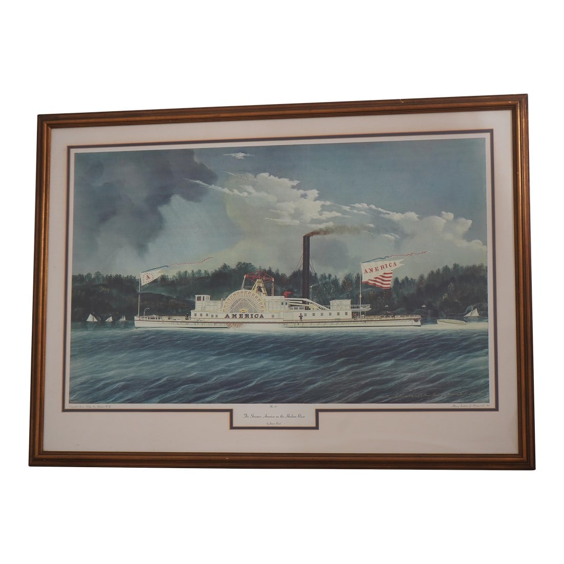 Vintage James Bard America on the Hudson River Steamship Print (1 of 15)