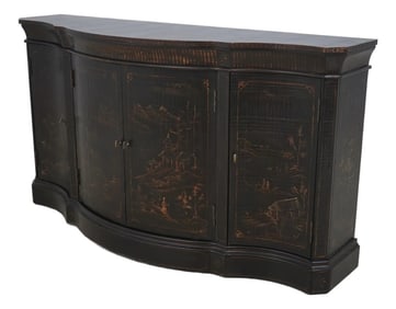 Ethan Allen Vivianne Chinoiserie Serpentine Console Sideboard