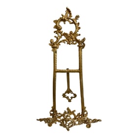 Mid 20th Century Victorian Style Cast Brass 20.5" Table Top Easel