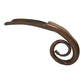 Continental Art Nouveau Bronze Shoehorn in the Form of a Hunting Horn C. 1900